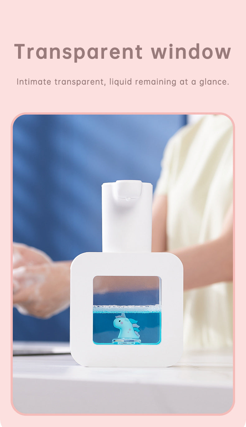 Cute Cat Rechargeable Touchless Automatic Soap Dispenser 400ml with Night Light