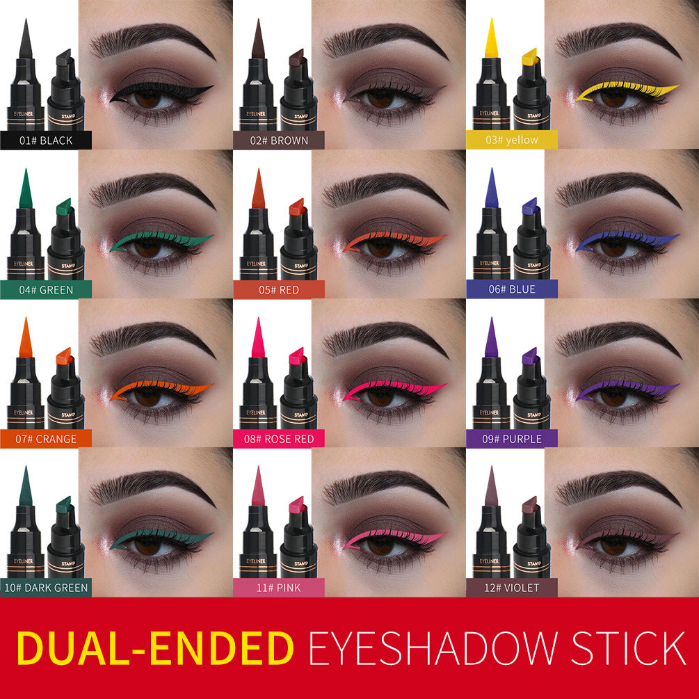 Qibest - Double Headed Wing Stamp + Eye Liner