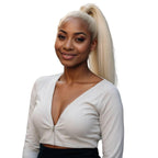 Private Label - Bleach Blonde 100% Human Hair Ponytail Extension