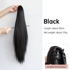 Multi Colored Options - Grab Clip On Ponytail Straight Synthetic