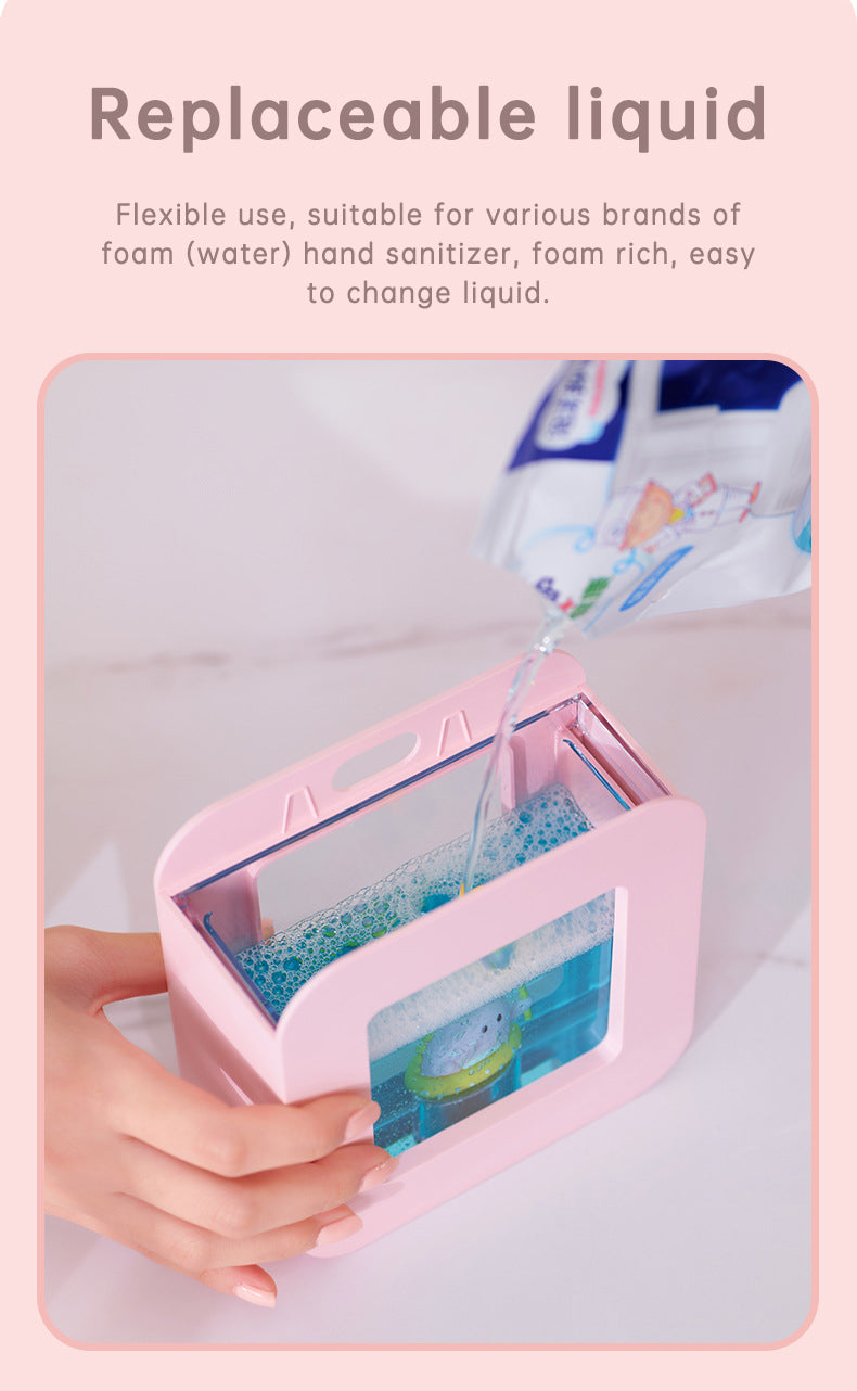 Cute Cat Rechargeable Touchless Automatic Soap Dispenser 400ml with Night Light