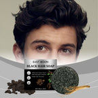 East Moon - Men's Bamboo Charcoal Black Solid Hair Soap