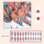 Nail Art - Mid Length Almond Nails (10 Sets/Multi Option)