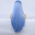 Ice Blue - Goddess Wig Natural Realistic Chemical Fiber Front Lace 16”-26”