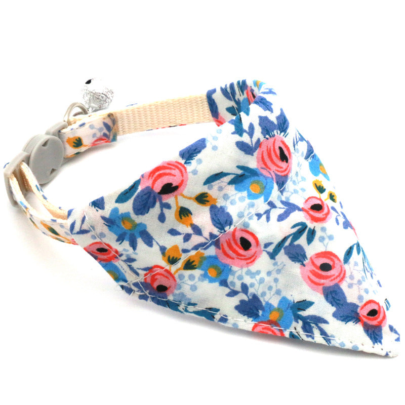 Pet Bandanas & Collar - Floral Scarf for Cats and Dogs