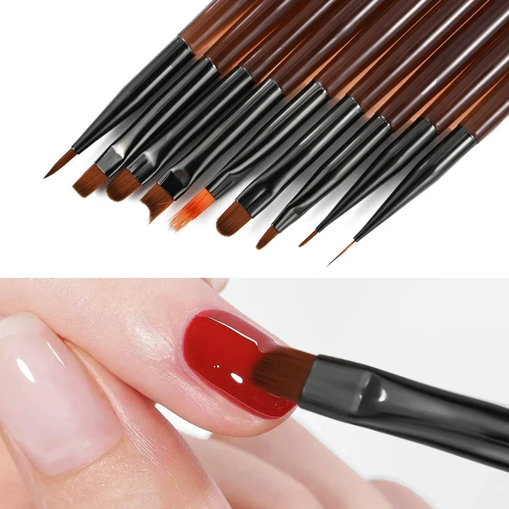 9PCS UV Gel Nail Brush Set