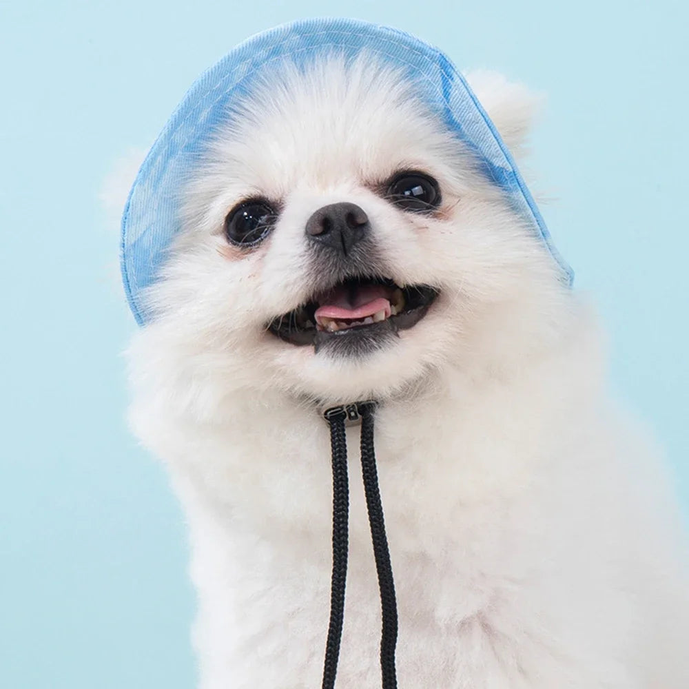 Dog Sun Hats - Adjustable Pet Bucket Hats with Ear Holes For Dogs & Cats
