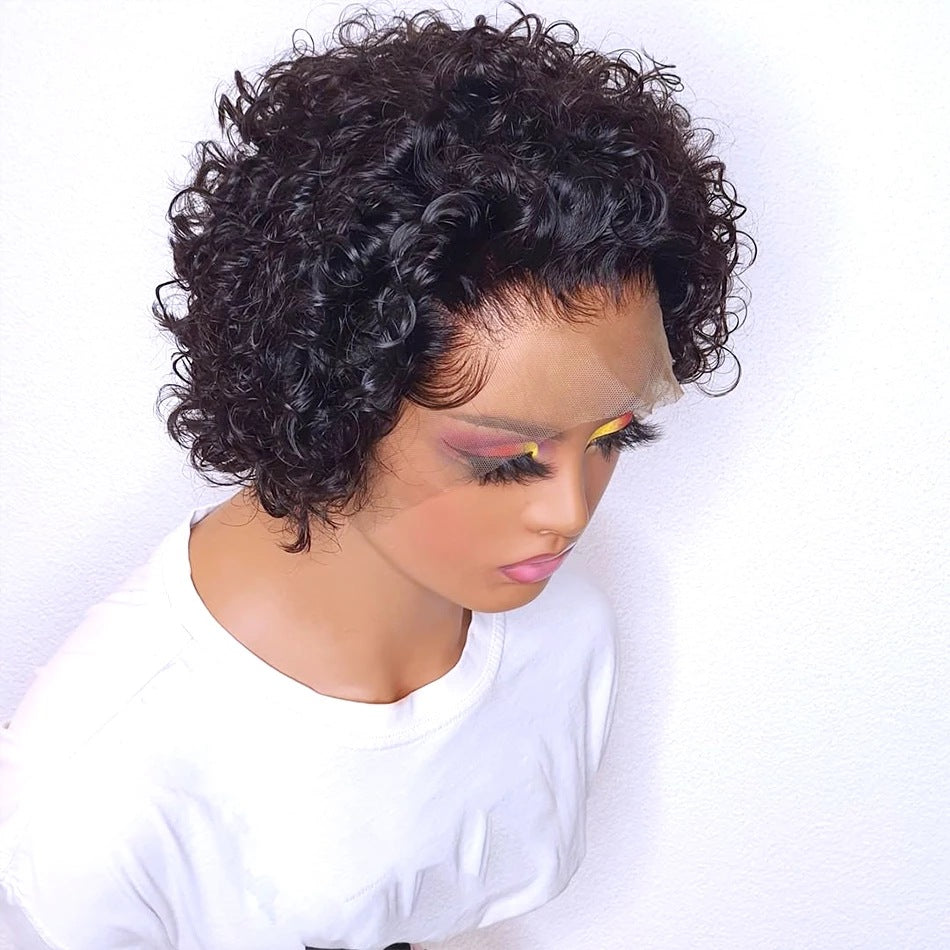 Black - Short Curly Pixie Wig