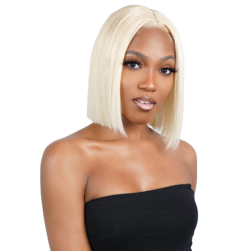 Private Label - Blonde Straight 13x4 Transparent Lace 100% Human Hair Bob Wig