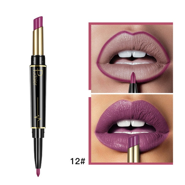 Pudaier - Matte Double Ended Lipstick & Lip Liner