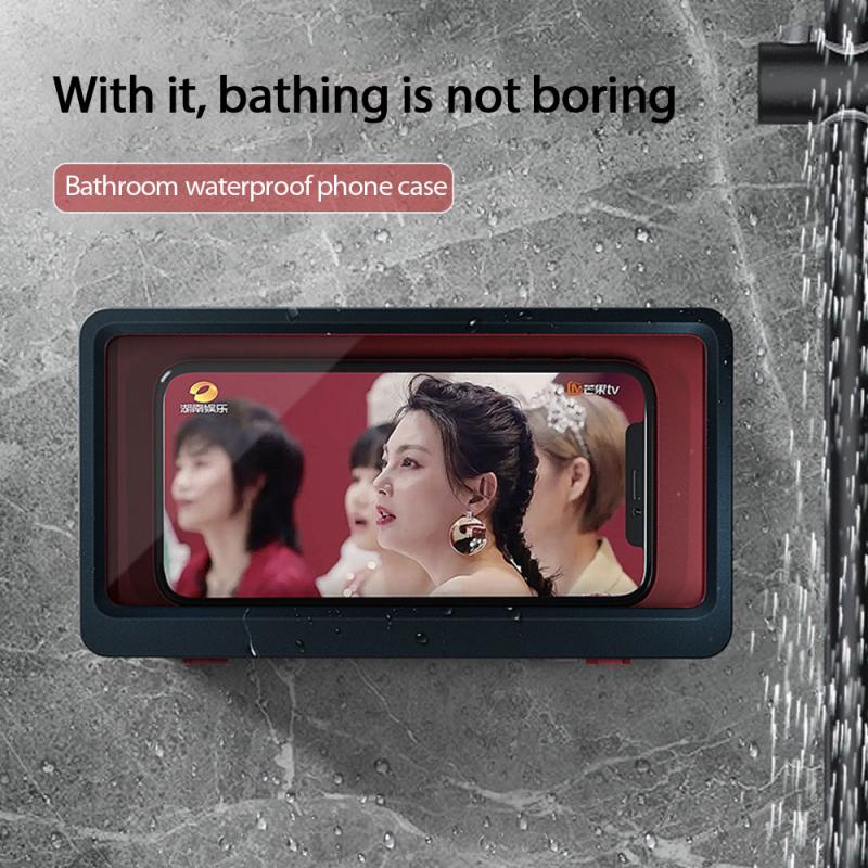 Shower Phone Box - Wall Mounted Waterproof Touch Screen Phone Bathroom Shower Box