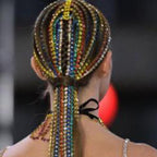 Stage Girl - Stage Rhinestone Long Tassel Headpiece