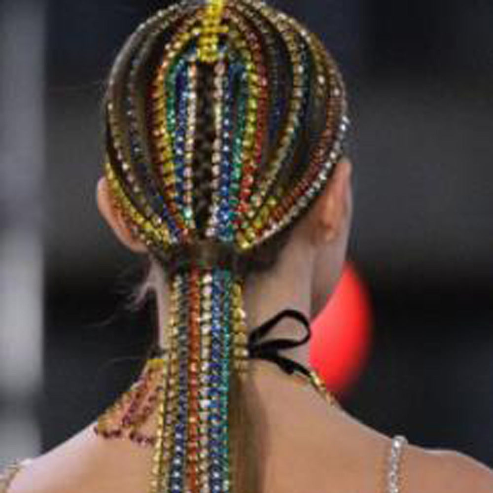 Stage Girl - Stage Rhinestone Long Tassel Headpiece