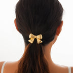 Bow & 5-Petal Flower - Alloy Hair Accessory