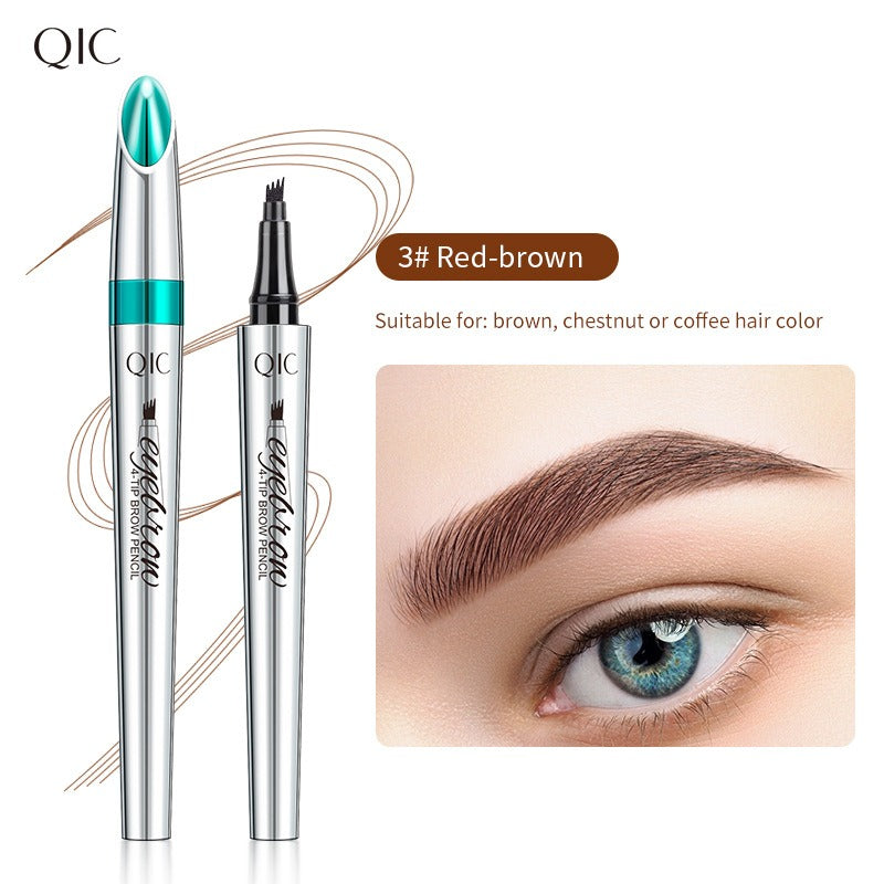 QIC - Long-Lasting Waterproof 4 Tip Eyebrow Eyebrow Pencil