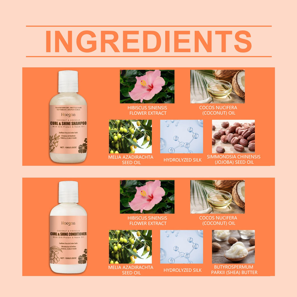 Hoegoa - Curl & Shine Coconut Shampoo & Conditioner