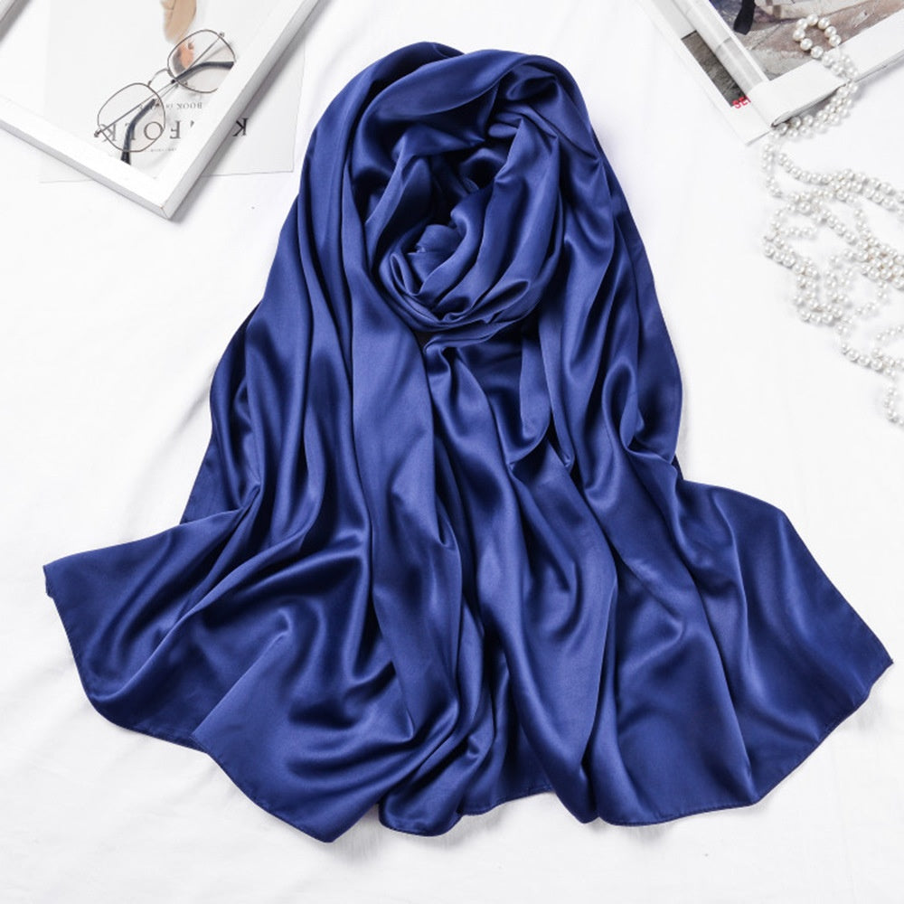 Hijab - Large Matte Satin Silk Headscarf