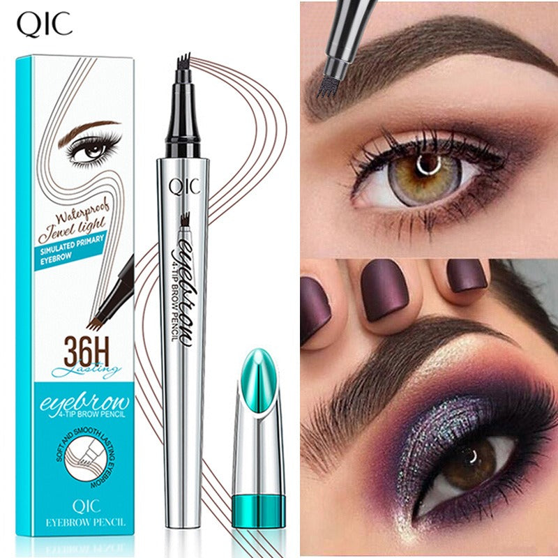 QIC - Long-Lasting Waterproof 4 Tip Eyebrow Eyebrow Pencil