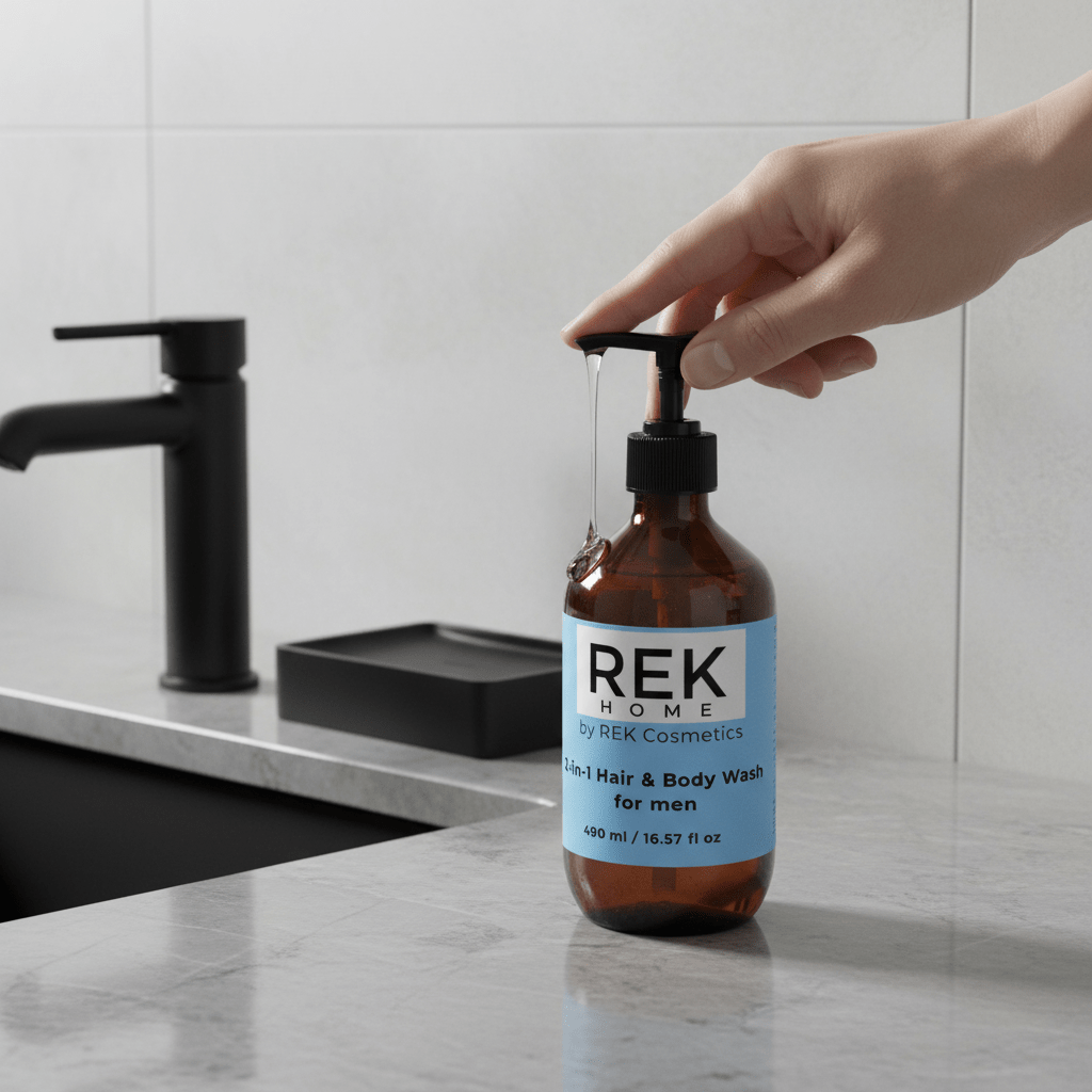 REK Cosmetics - 2-in-1 Hair & Body Wash for men