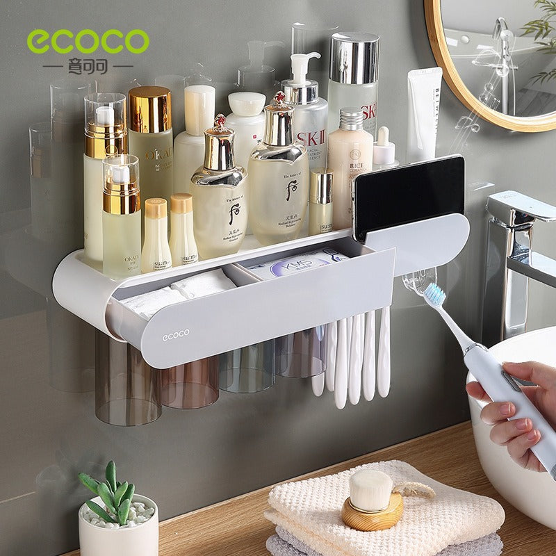 Ecoco - Wall Mounted Multi Toothbrush Holder