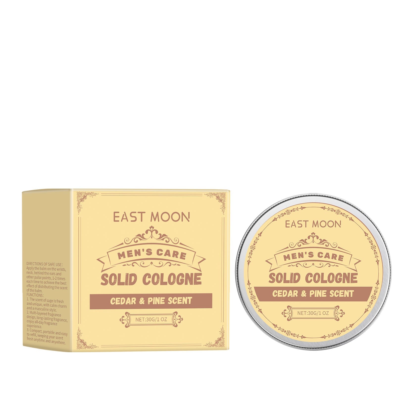 East Moon - Cedar Wood Men's Solid Cologne Balm