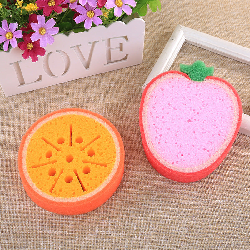 Fruit - Dish Washing Non-Stick Oil Kitchen Compressed Absorbent Cotton Sponge