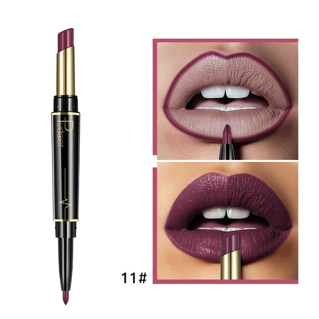 Pudaier - Matte Double Ended Lipstick & Lip Liner