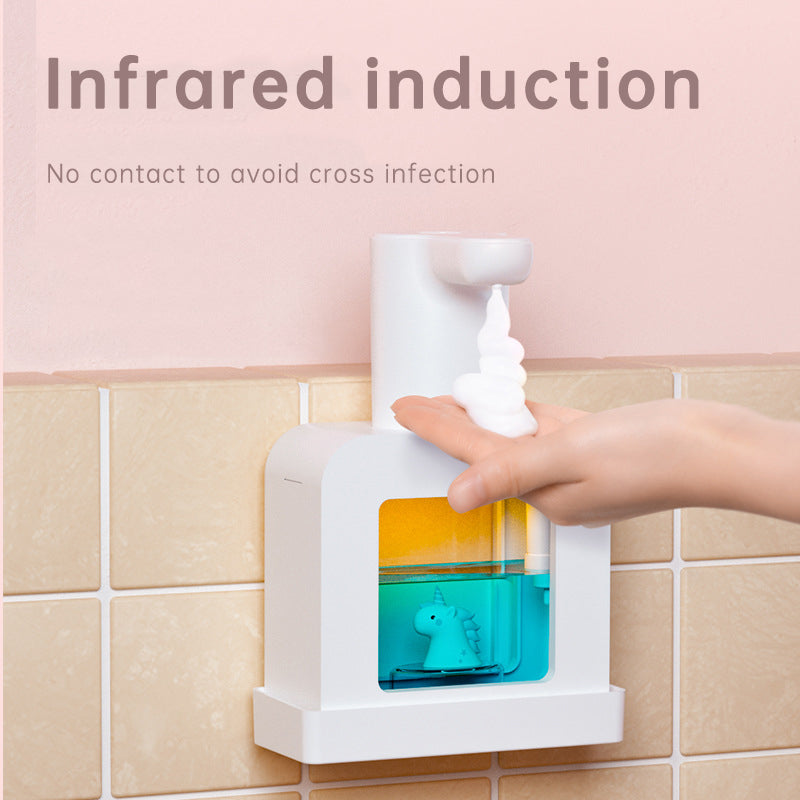 Cute Cat Rechargeable Touchless Automatic Soap Dispenser 400ml with Night Light