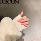 Artificial Coffin Press On Nails Long with Glue