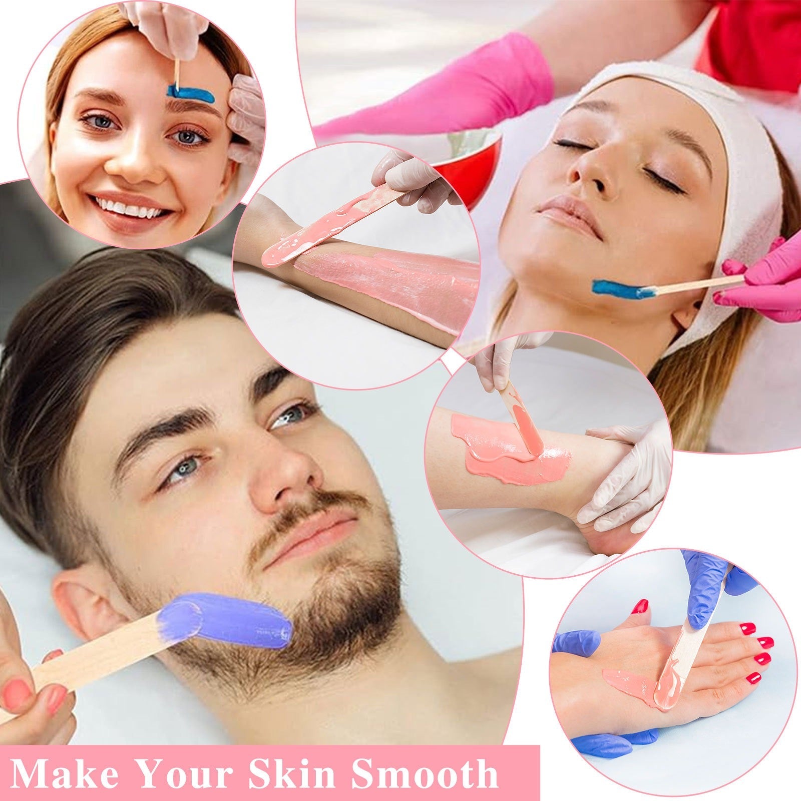 Portable Hot Waxing Kit with Silicone Waxing Pot