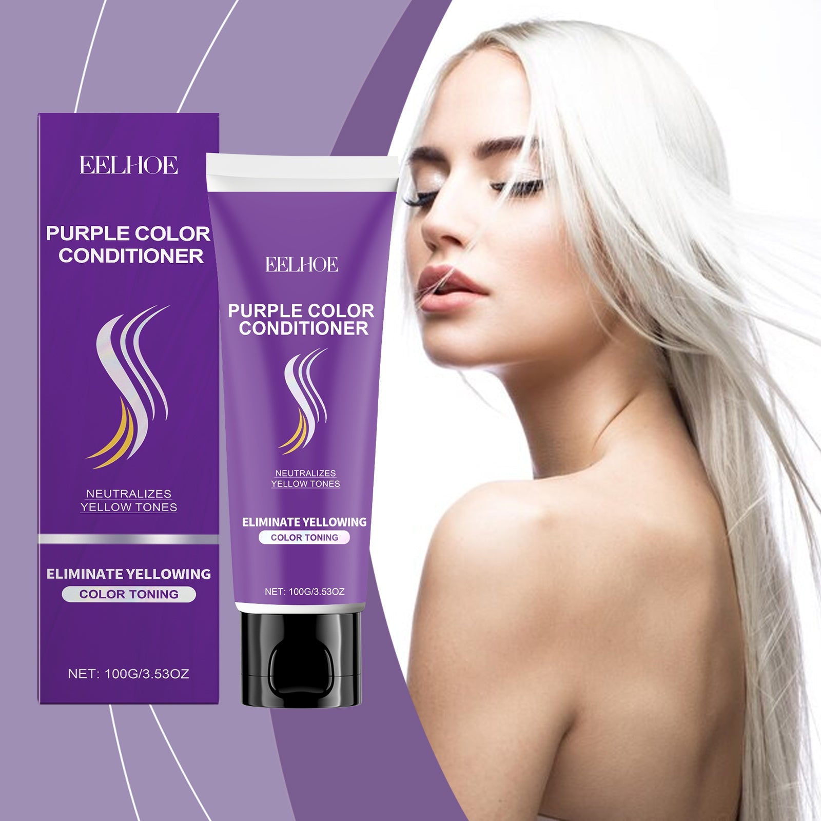 Eelhoe - Purple Conditioner - Preserves Hair Color
