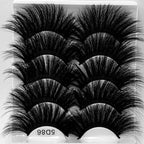 5D 25mm - 5 Pairs Mink Eyelashes Multi-Layer Lengthening Thick Thickened False Eyelashes