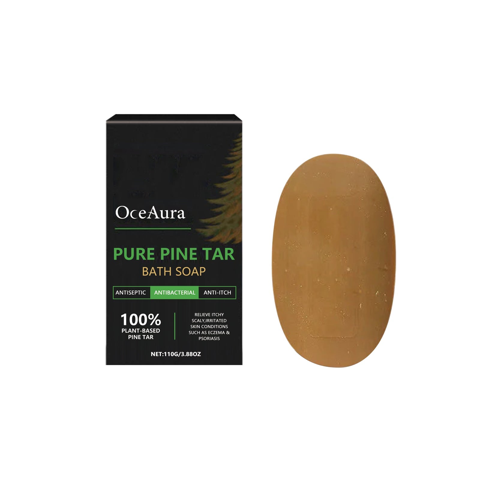 OceAura - Pure Pine Tar Bath Soap