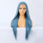 Sky Blue - Goddess Wig Natural Realistic Chemical Fiber Front Lace 22”-26”