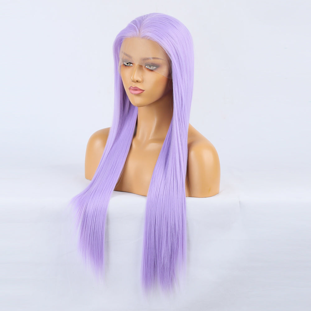 Lavender - Goddess Wig Natural Realistic Chemical Fiber Front Lace 14”-26”