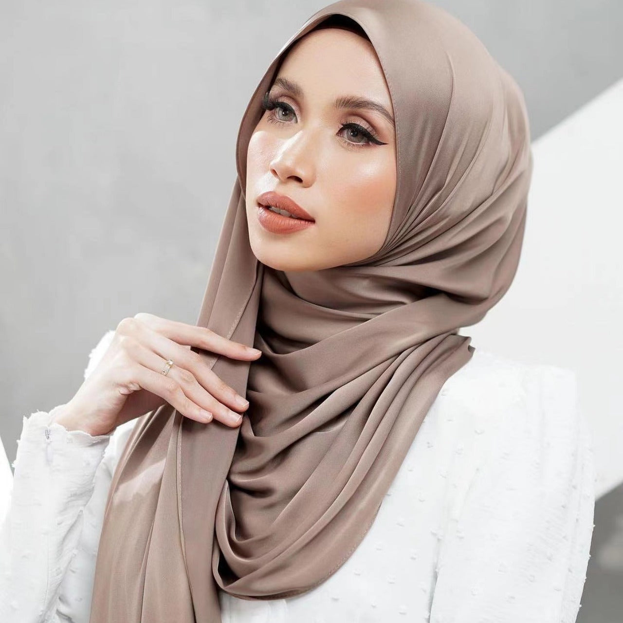 Hijab - Large Matte Satin Silk Headscarf