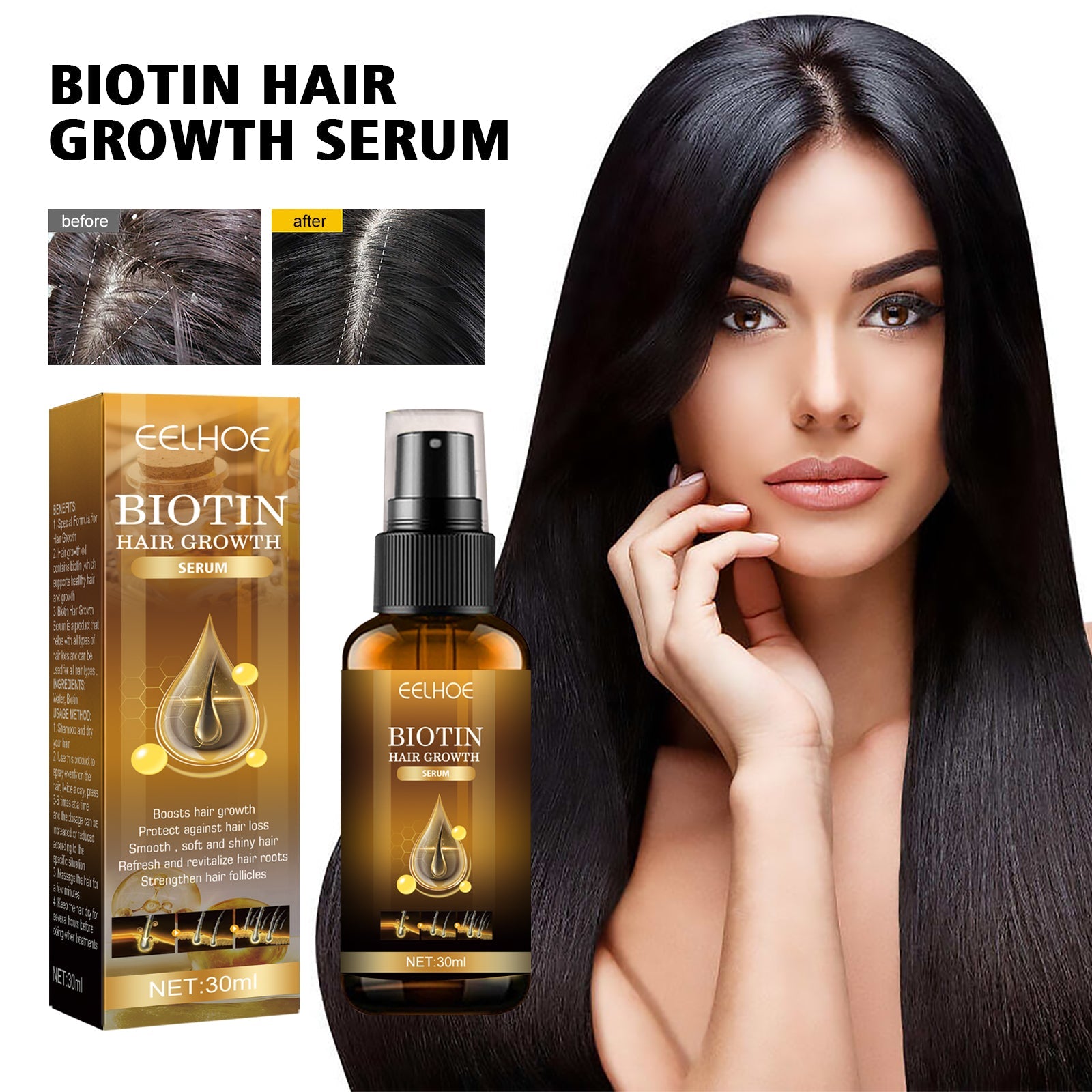 Eelhoe - Biotin Hair Growth Spray