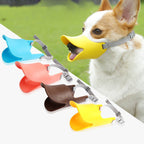 Dog Muzzle - Anti-Bite and Anti-Bark Silicone Duckbill Muzzle Comfortable and Breathable Adjustable Strap Pet Mask For Pet Grooming