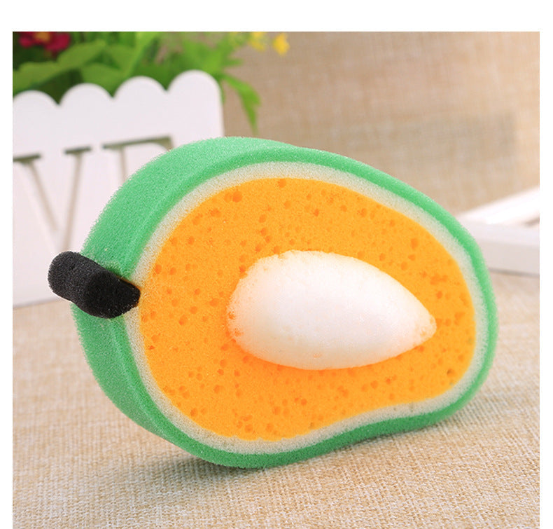 Fruit - Dish Washing Non-Stick Oil Kitchen Compressed Absorbent Cotton Sponge