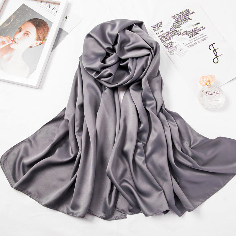 Hijab - Large Matte Satin Silk Headscarf