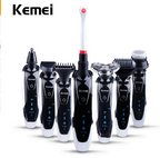 Kemei 7 in 1 Men's 3D Electric Shaver, Beard Trimmer, Toothbrush Rechargeable Razor for Men’s Shaving