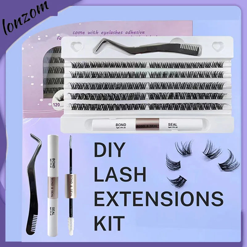 Natural looks 120 Clusters False Eyelash DIY Eye Lash Extension Kit