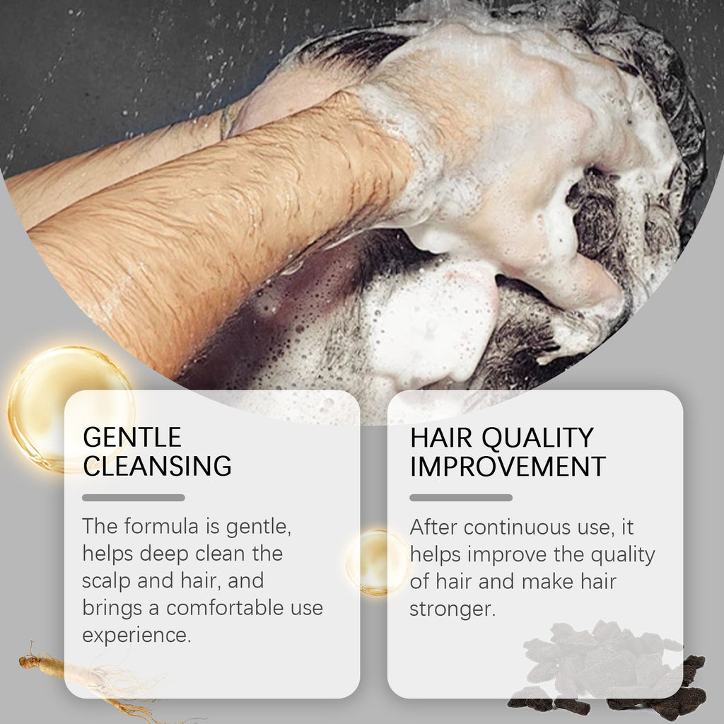 East Moon - Men's Bamboo Charcoal Black Solid Hair Soap