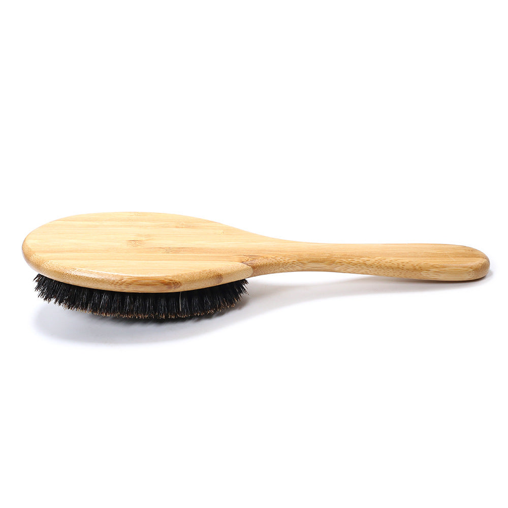 BlueZOO - Bamboo Black Boar Bristle Brush
