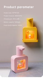 Cute Cat Rechargeable Touchless Automatic Soap Dispenser 400ml with Night Light