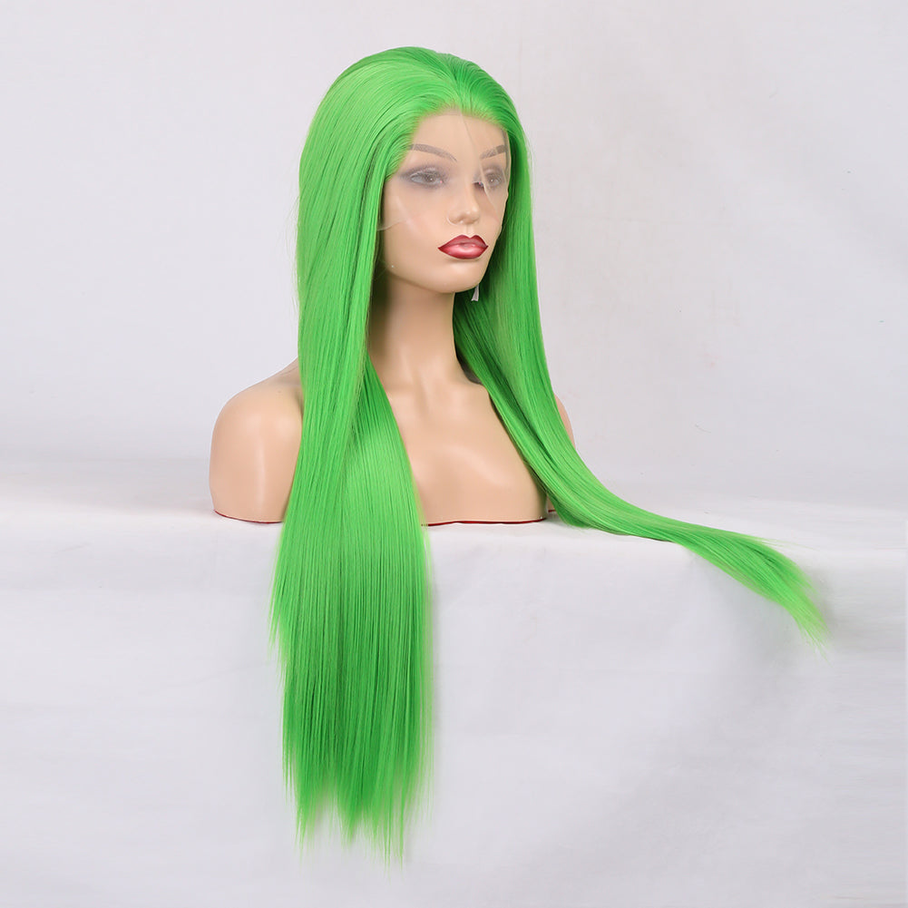 Lime Green - Goddess Wig Natural Realistic Chemical Fiber Front Lace 18”-26”
