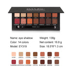 IMAGIC - 14 Color Matte Nude Eye Shadow Pallete Cosmetics