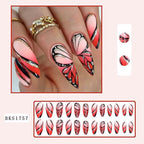 Nail Art - Mid Length Almond Nails (10 Sets/Multi Option)