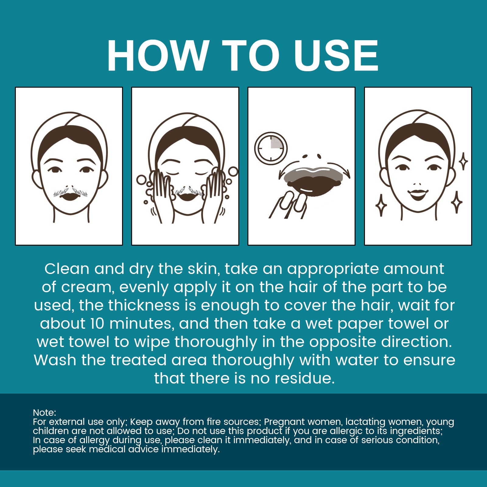 Jaysuing - Peach Fuzz Lip Hair Removal Cream