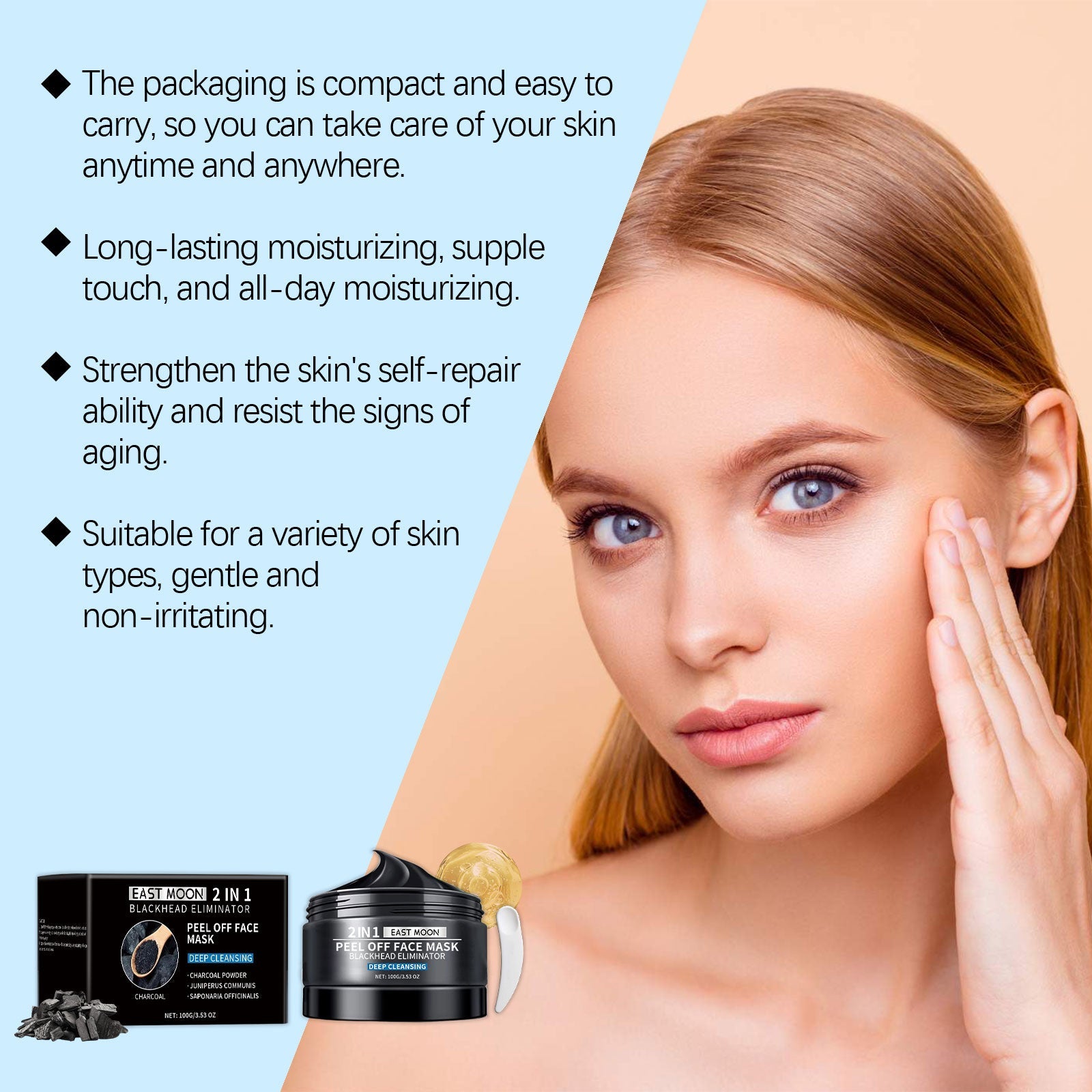 East Moon - 2 In 1 Blackhead Eliminator Peel Off Face Mask